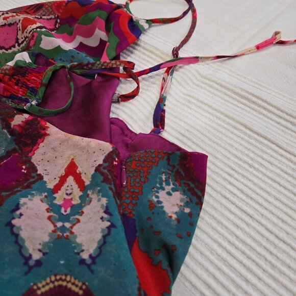 Maeve Anthropologie Geometric Pattern Maxi dress, size 10 - Picture 8 of 9